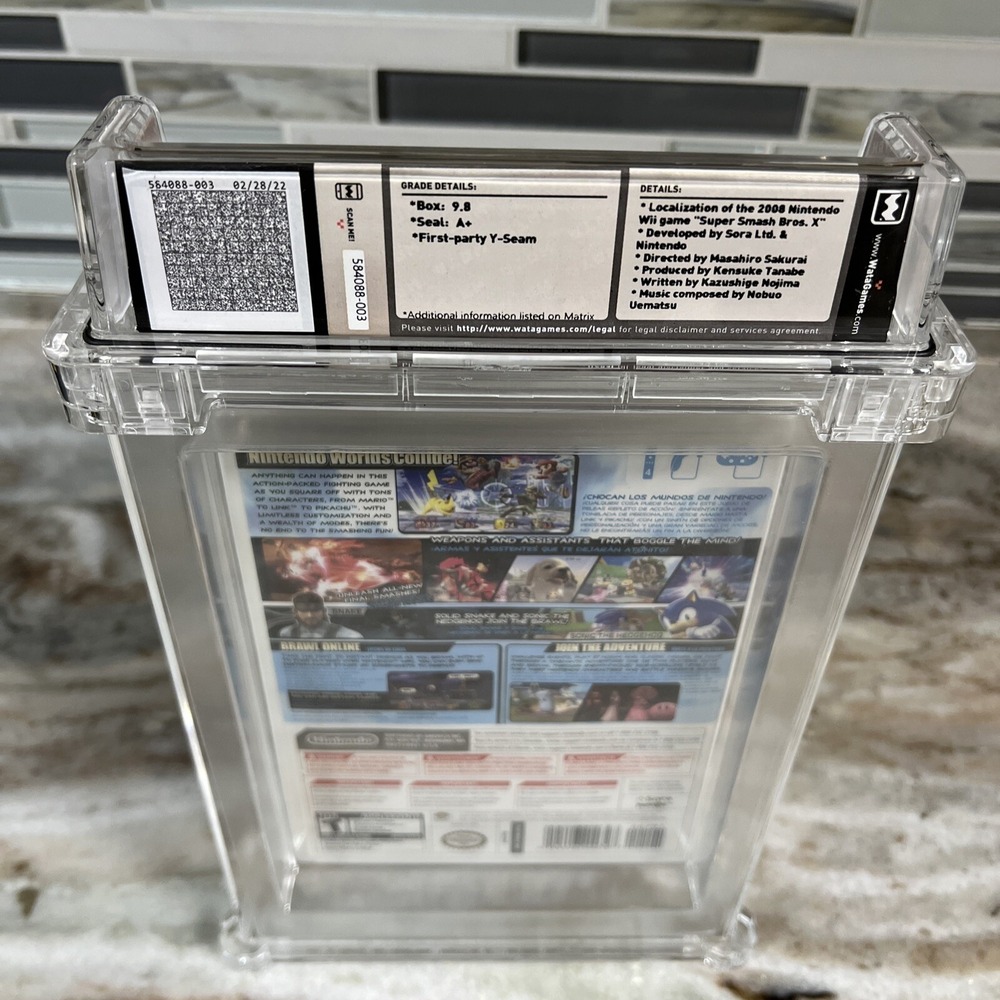 Super Smash Bros Brawl (Nintendo Wii) Sealed Highest Pop 1 WATA Graded 9.8 A+! - Picture 5 of 6